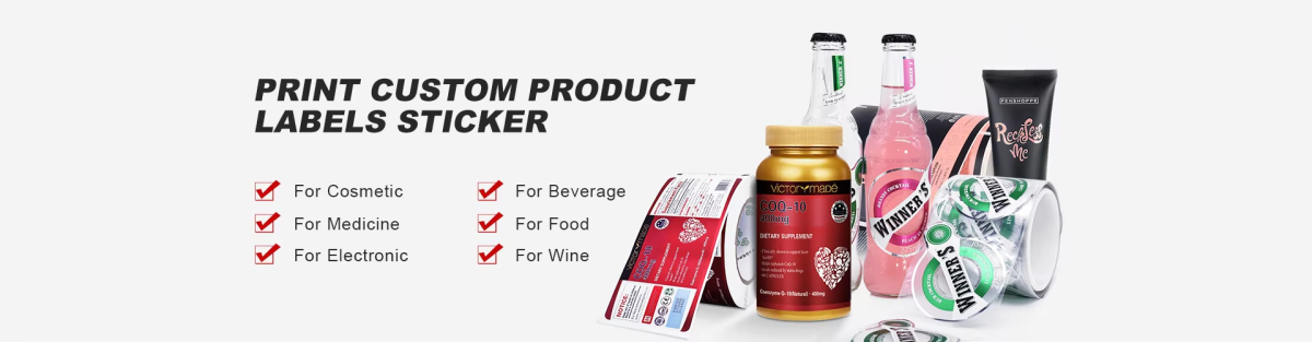 Custom label sticker printing for product packaging