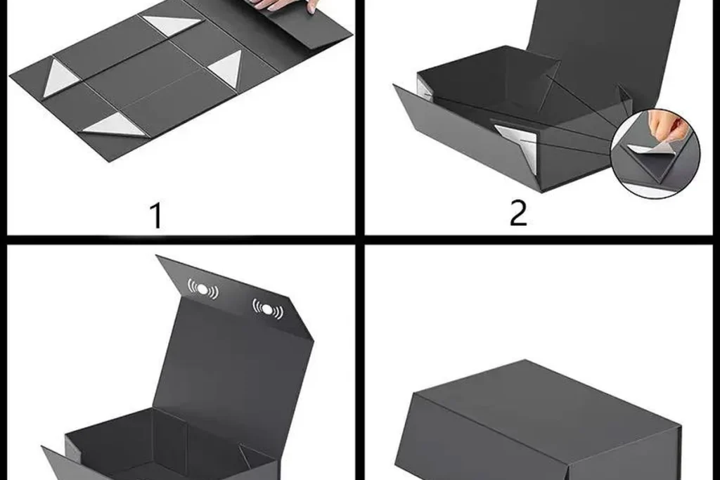 Custom rigid cosmetic boxes with magnetic closure, produced for a beauty brand