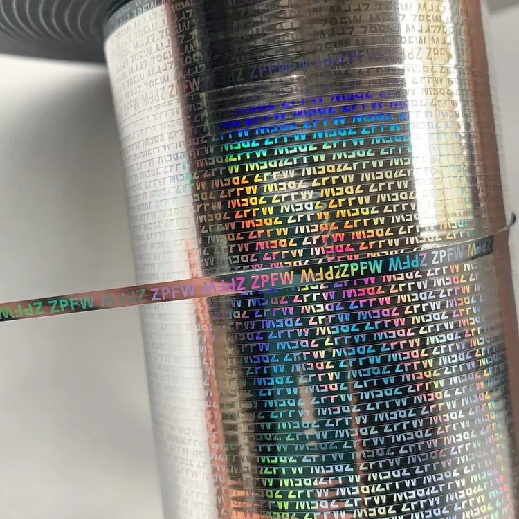 Holographic hot-stamping foil roll used for anti-counterfeit label production