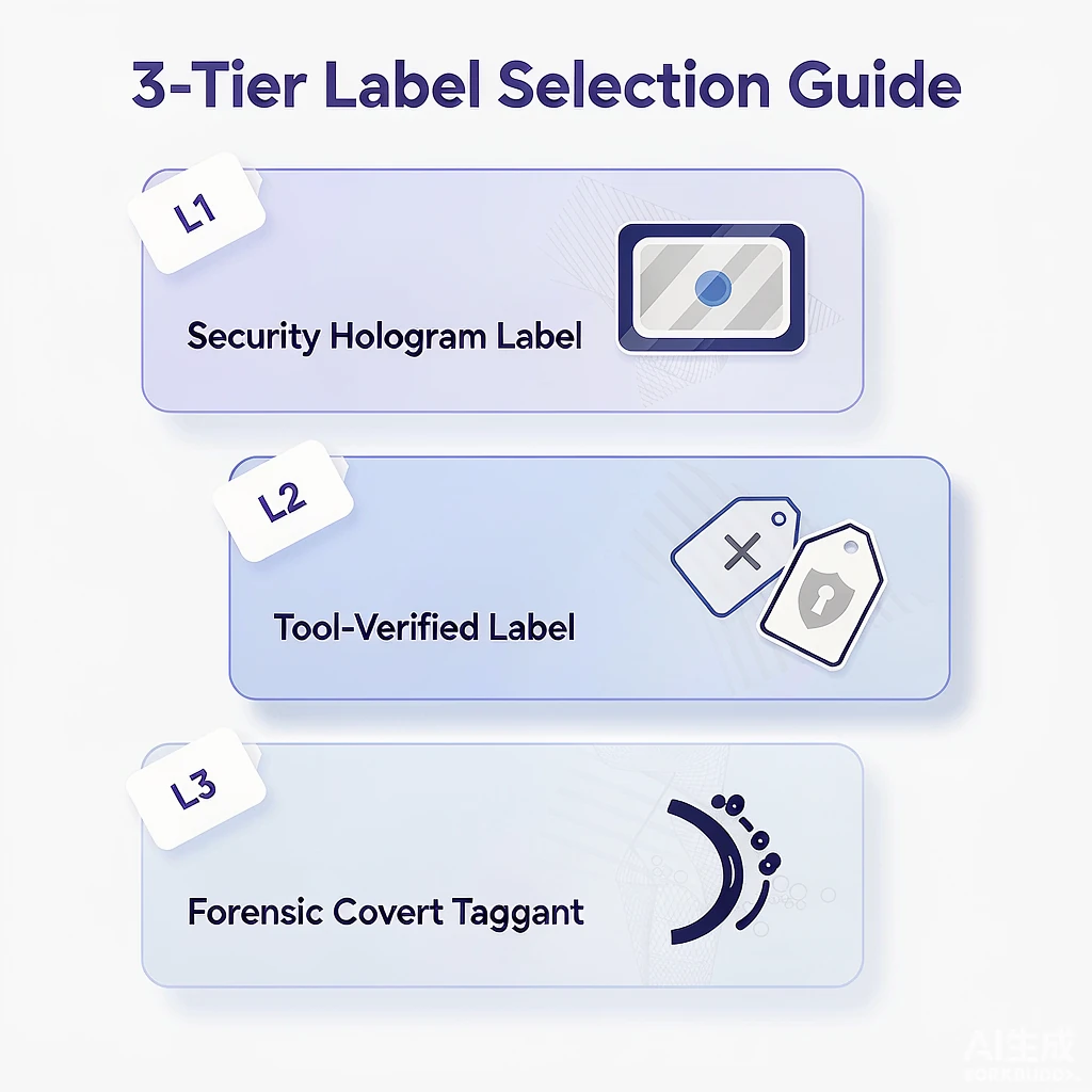 Holographic foil security labels L1 L2 L3 security level selection guide